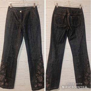 St JOHN couture rhinestone jeans